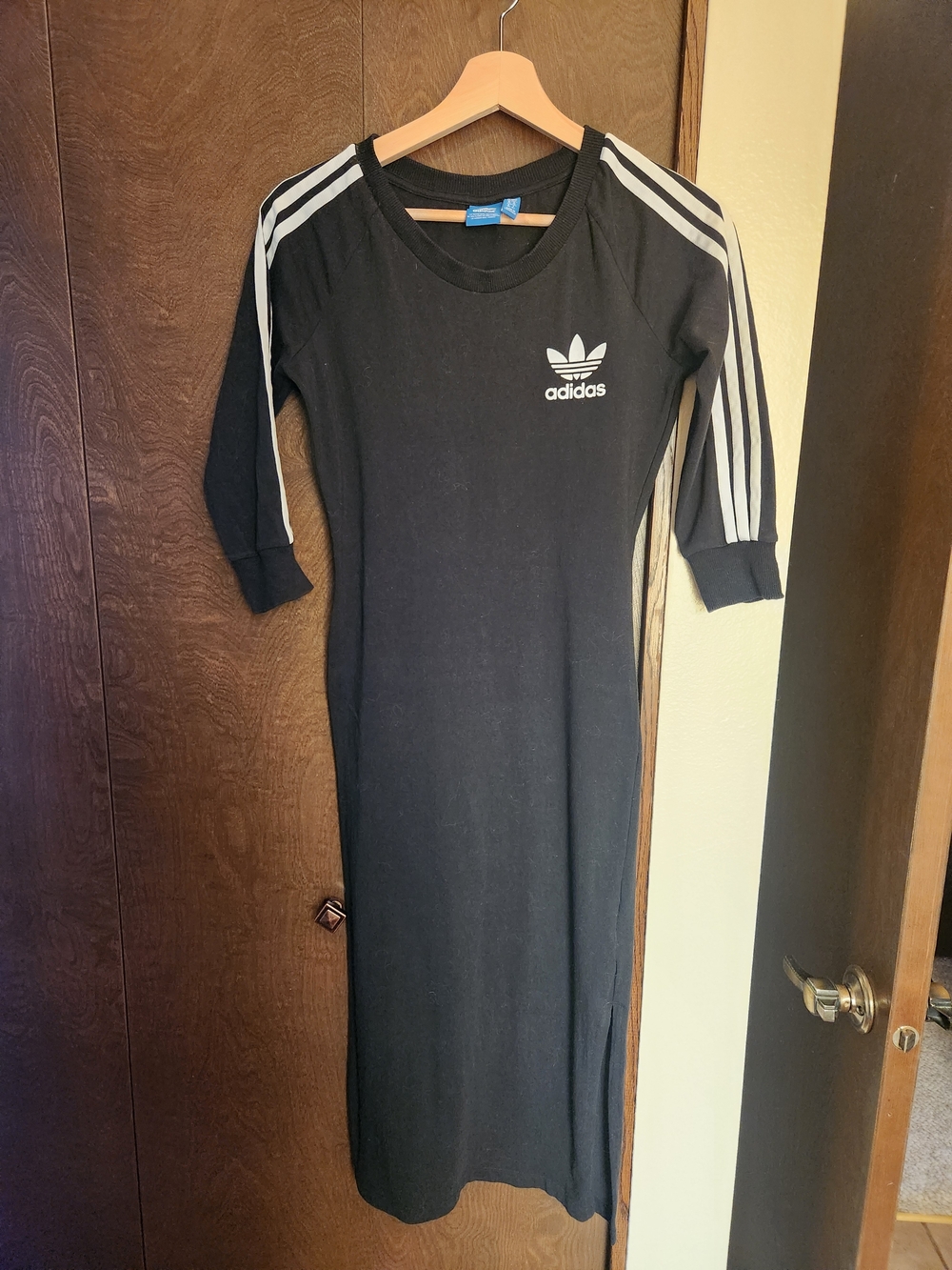 Adidas Black Three-Stripe Long Dress - Picture 3 of 8